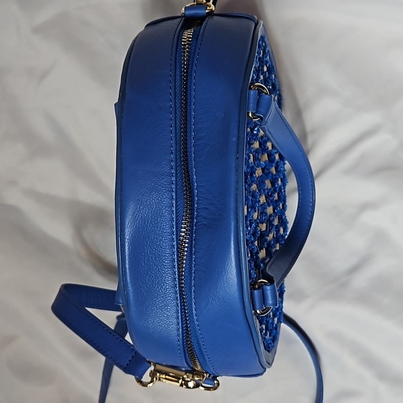 TALBOTS RAFFIA HANDBAG IN BLUE - Picture 7 of 8